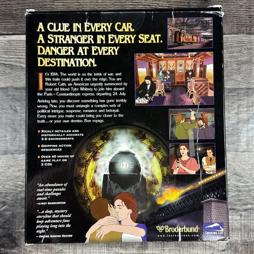 Vintage The Last Express Win 98 DOS Mac CD-ROM Game T Broderbund 3 Disc Big Box - Picture 10 of 11